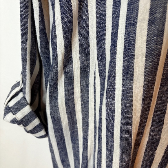 NWT - CASLON Striped Linen Blend Blazer Jacket - Picture 7 of 9